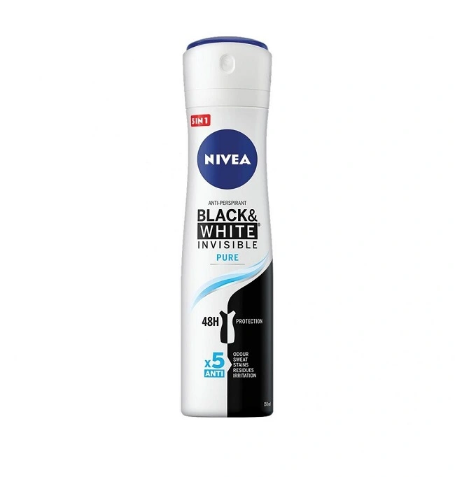 Антиперспірант Невидимий Pure Чорне та Біле Nivea, 150 мл