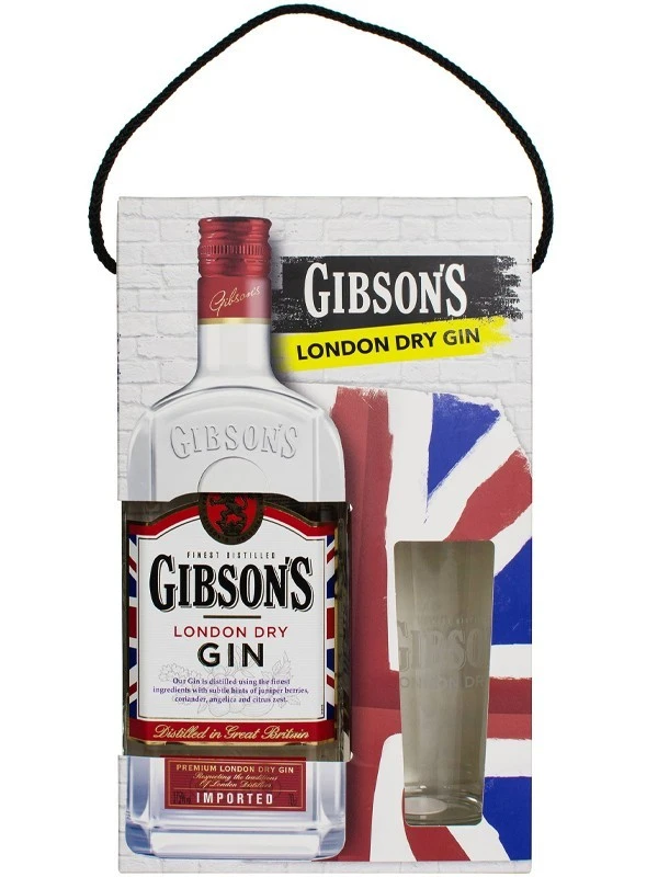 Джин Gibson&#039;s London Dry 0.7 л 37.5% + келих, набір