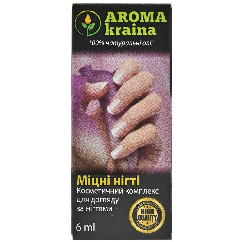 Косметичний комплекс для догляду за нігтями Міцні нігті  AROMA KRAINA, 6 мл