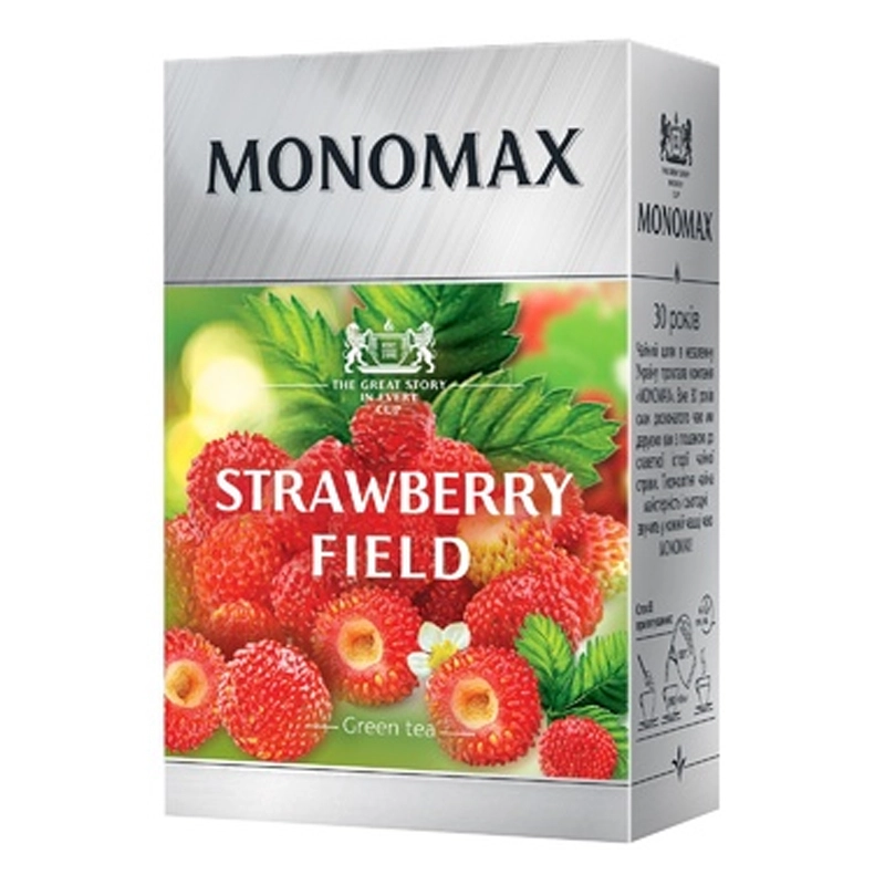 Чай листовий зелений Strawberry field Monomax, 80 г