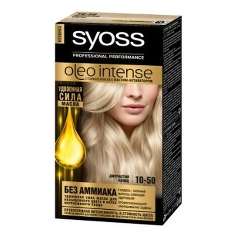 Крем-фарба 10-50 Димчастий блонд Intense Syoss, 1 шт
