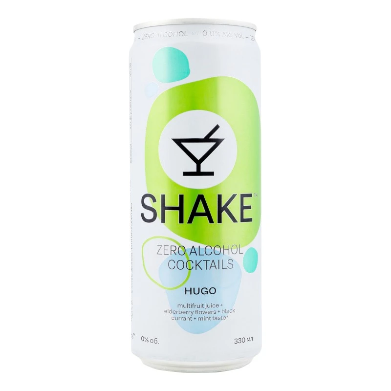 Напій газований Hugo ж/б Shake, 0.33 л