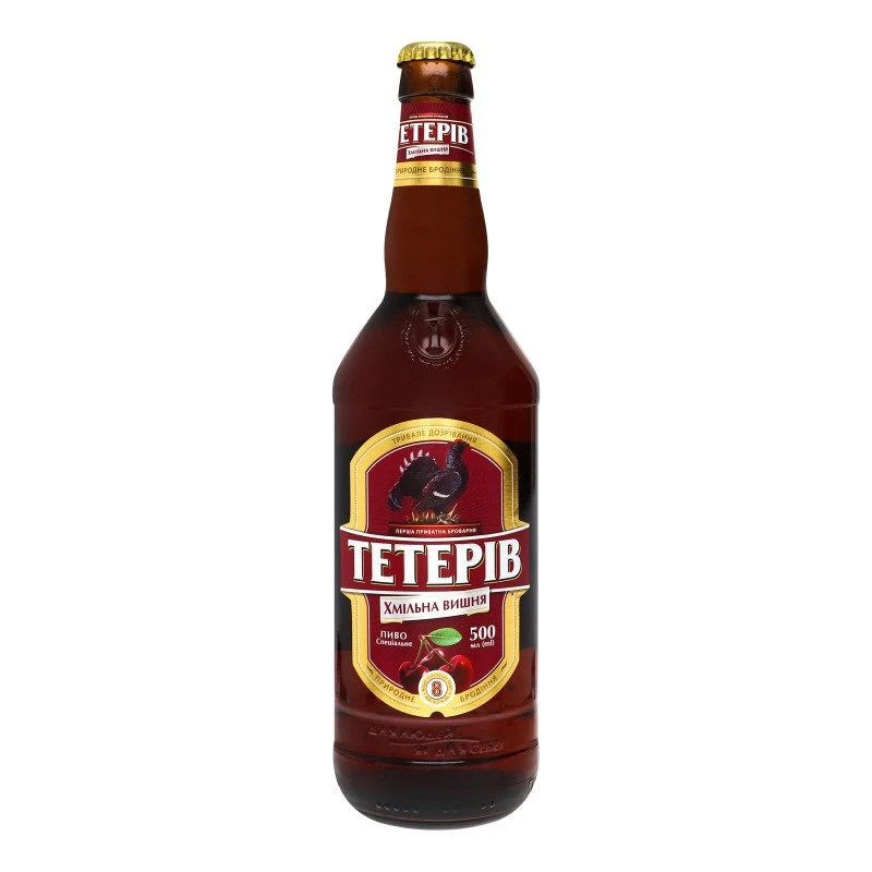 Пиво спеціальне світле Хмільна вишня Тетерів, 0.5 л