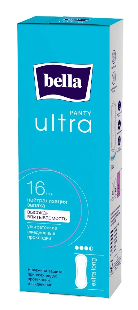 Прокладки гігієнічні Panty Ultra Extra Long Bella, 16 шт/уп.