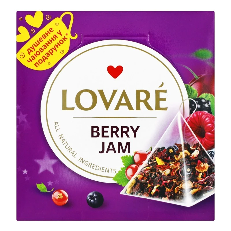 Чай пакетований квітково-ягідний Berry Jam Lovare, 15 шт/уп.