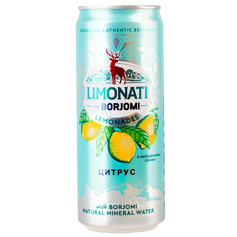 Напій газований Цитрус Limonati ж/б Borjomi, 330 мл