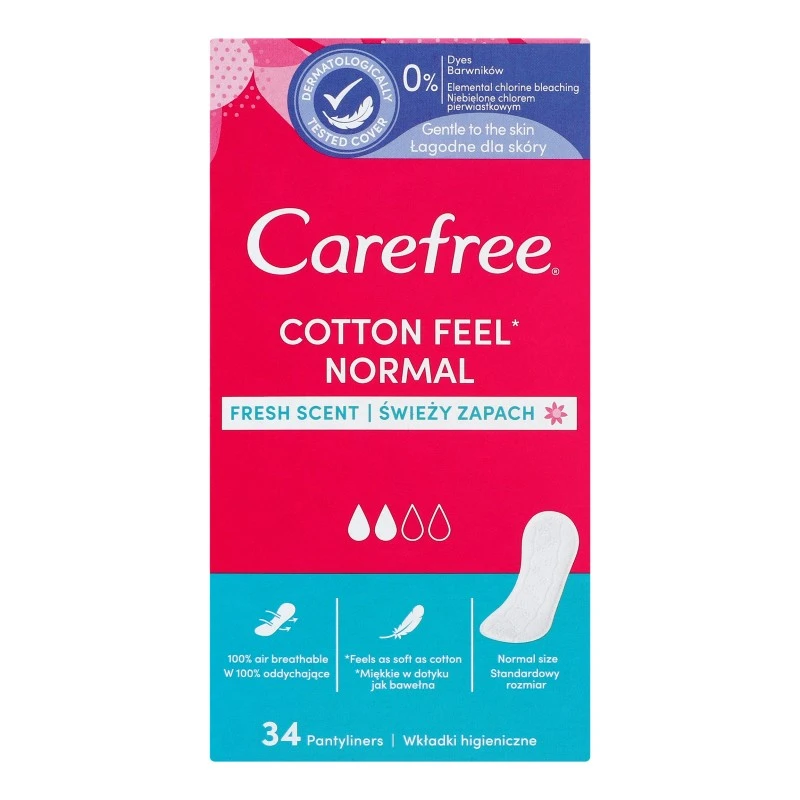 Щоденні прокладки cotton Сarefree,  34 шт