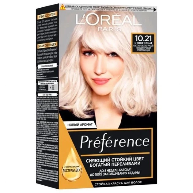 Крем-фарба для волосся Preference 10.21 L&#039;Oreal Paris, 1шт