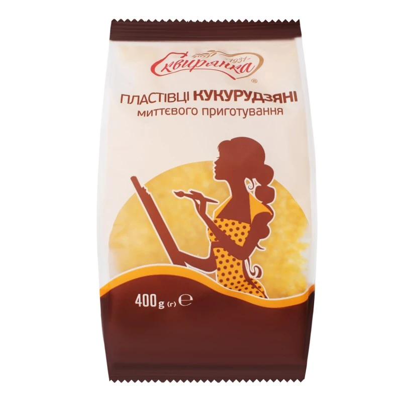 Пластівці кукурудзяні миттєвого приготування Сквирянка, 400 г