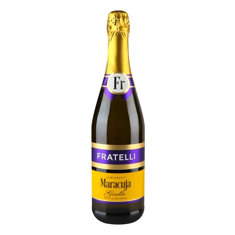 Напій винний  ігристий білий напівсолодкий Мaracuja Giallo Fratelli, 0.75 л