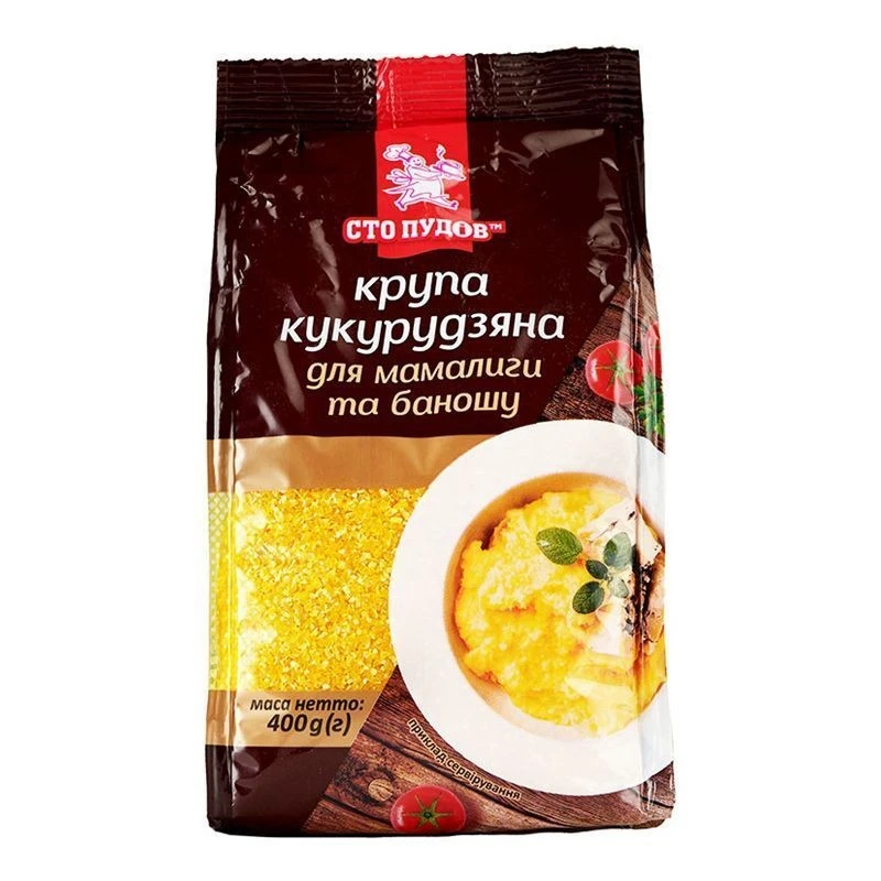 Крупа кукурудзяна для баношу та мамалиги Сто Пудов, 400 г