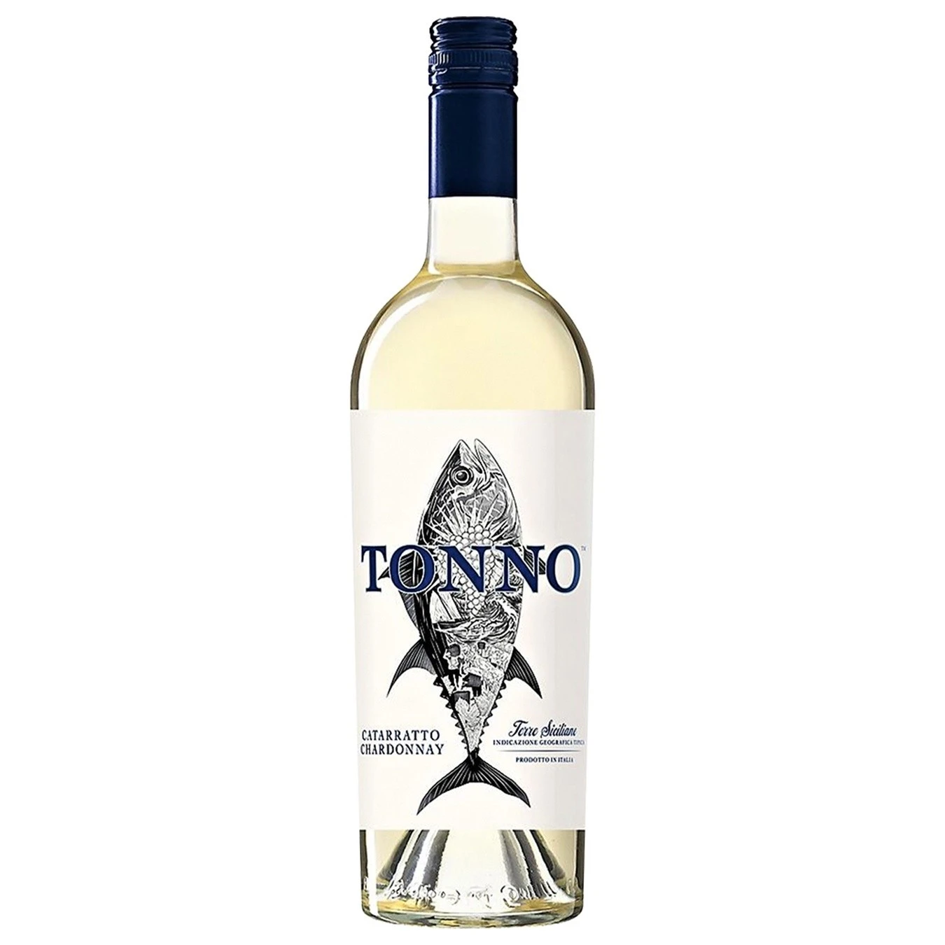 Вино біле сухе Cataratto - Chardonnay Organic Tonno Mare Magnum, 0.75 л