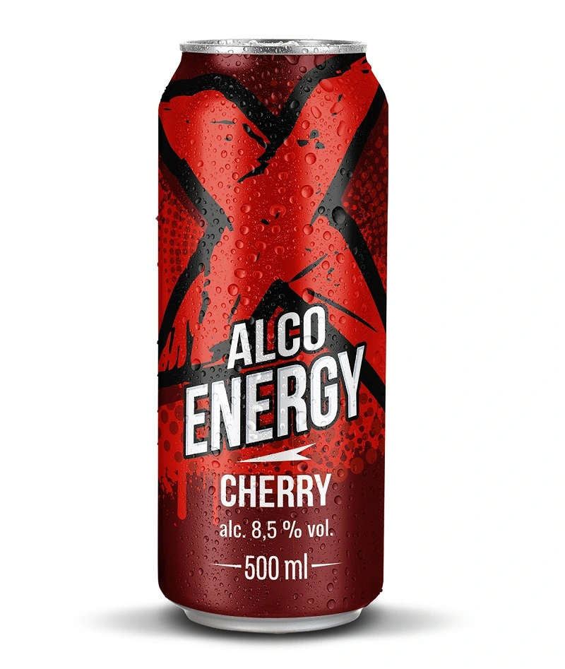Напій енергетичний алкогольний 8.5%  X ALCO ENERGY вишня, 0.5 л