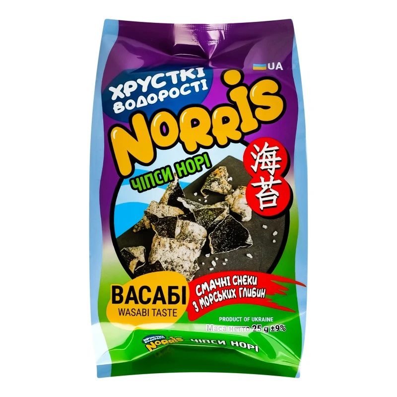 Чіпси норі з васабі Norris, 25 г