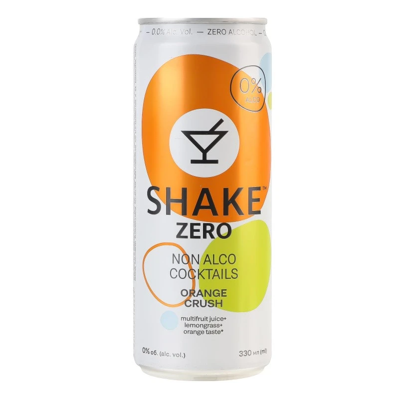 Напій газований Orange Crush Zero ж/б Shake, 330 мл