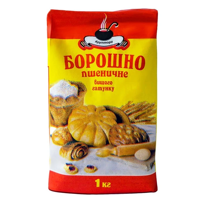 Борошно пшеничне в/г Крупторг, 1 кг