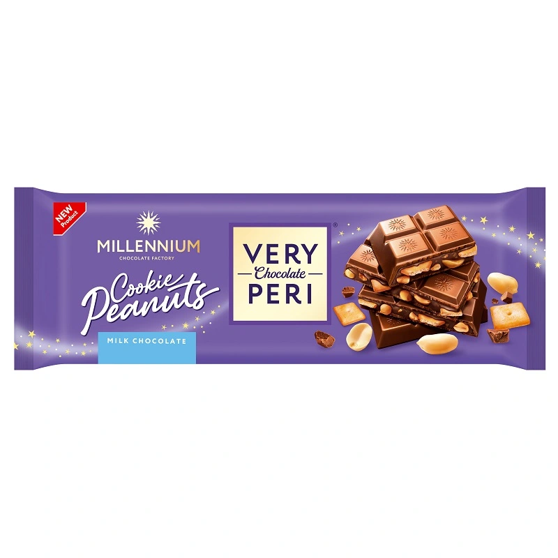 Шоколад молочний з начинкою печивом та арахісом Very Peri Millennium, 270 г