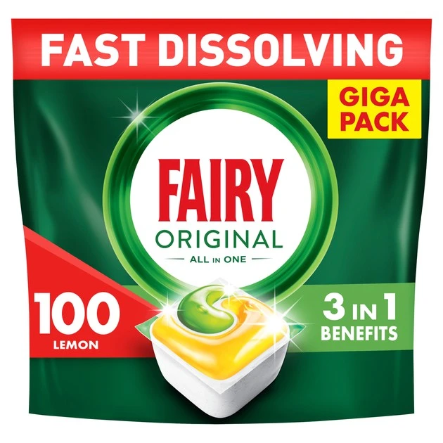 Капсули для посудомийних машин Lemon All One Original Fairy, 100 шт/уп.