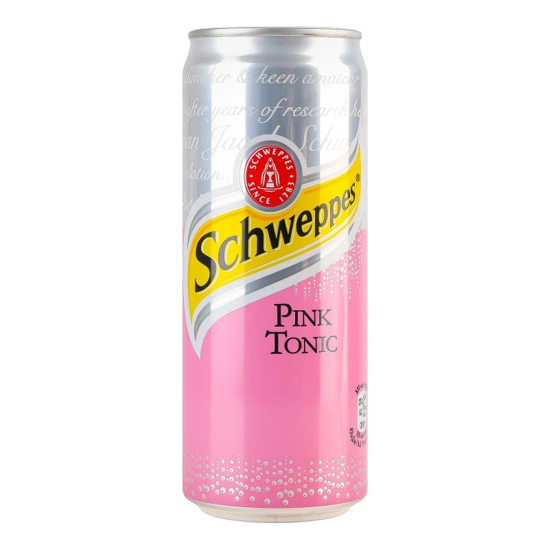 Напій газований Pink Tonic ж/б Schweppes, 0.33 л