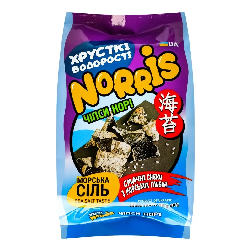 Чіпси норі із сіллю Norris, 25 г