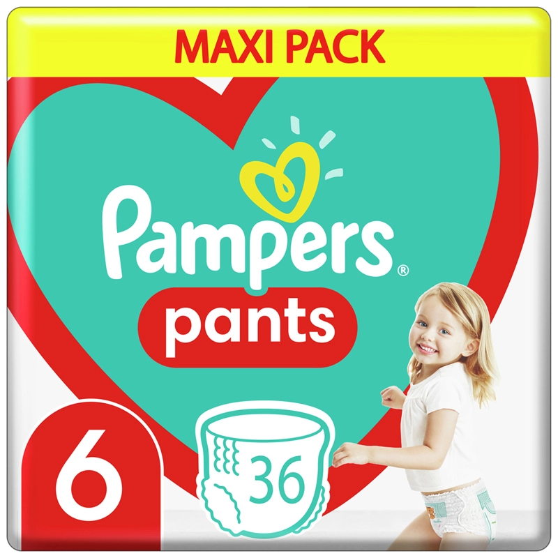 Трусики-підгузки для дітей 14-19 кг 6 Pants Pampers, 36 шт/уп.
