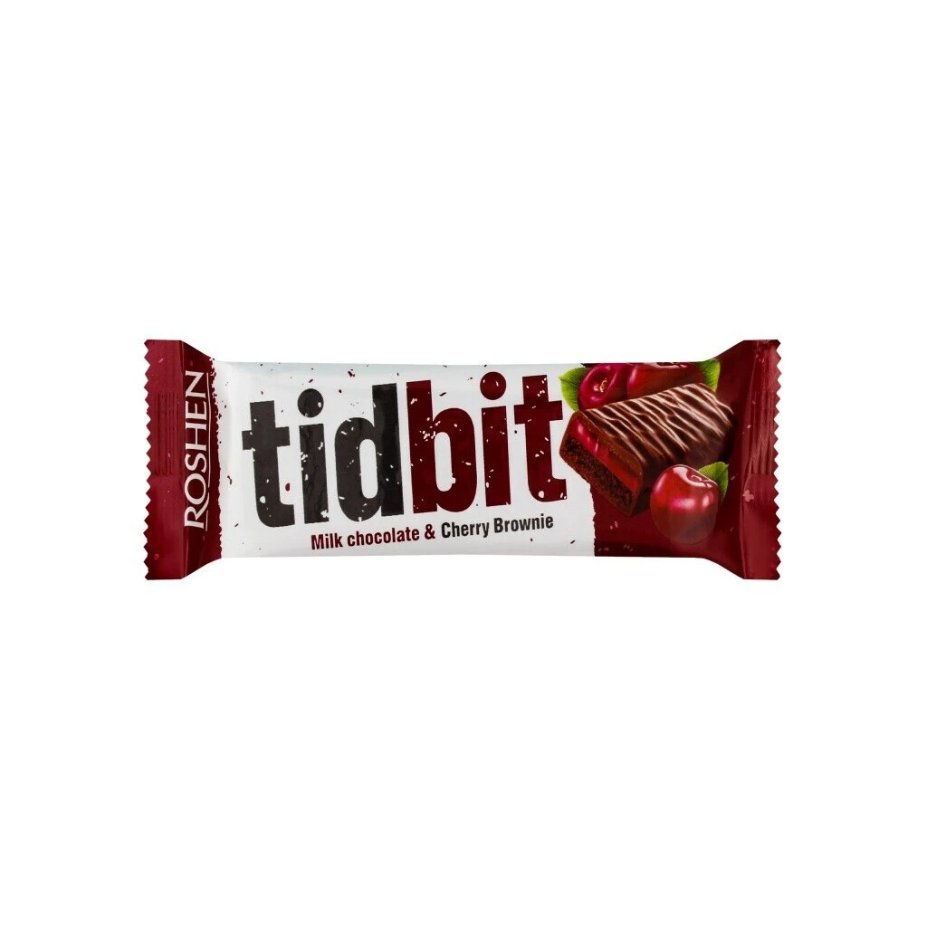 Шоколад молочний Вишневий брауні Tidbit Roshen, 50 г
