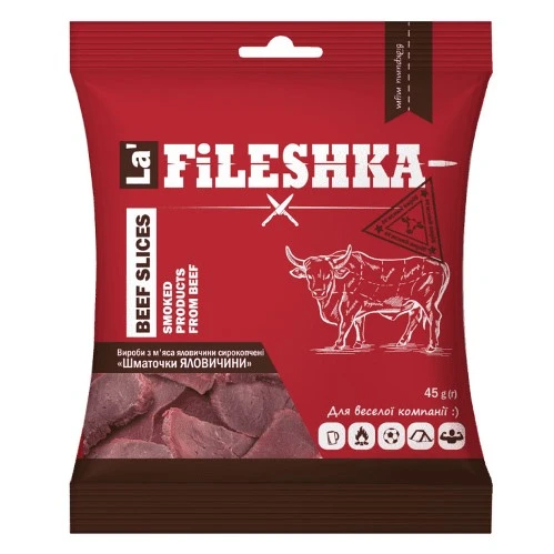 М&#039;ясні снеки Шматочки яловичини La Fileshka, 40 г