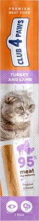 М&#039;ясна паличка Індичка та ягнятина Club 4 paws, 5 г