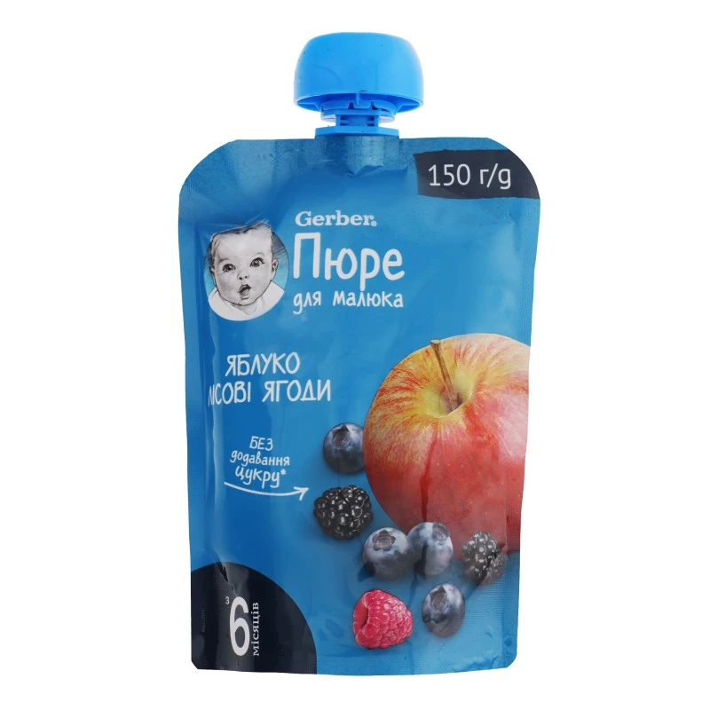 Пюре Яблуко-Лісові ягоди Gerber, 150 г