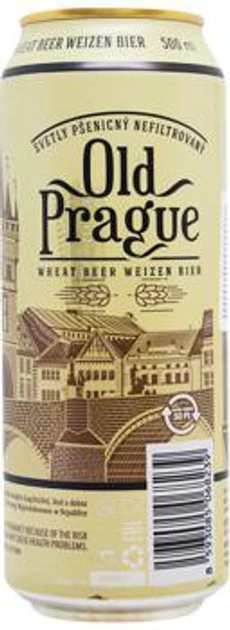 Пиво світле нефільтроване Wheat Beer Unfiltered ж/б Old Prague, 0.5 л