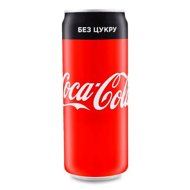 Напій газований Zero ж/б Coca-Cola, 0.33 л