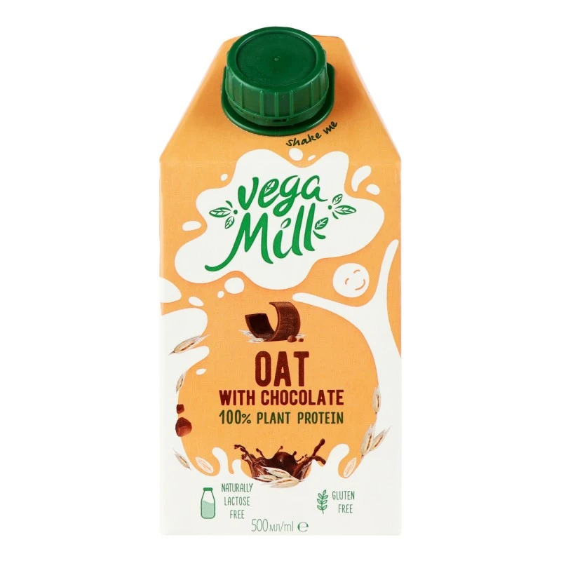 Напій вівсяний з какао ультрапастеризований Шоколадний Vega Milk т/п 500мл