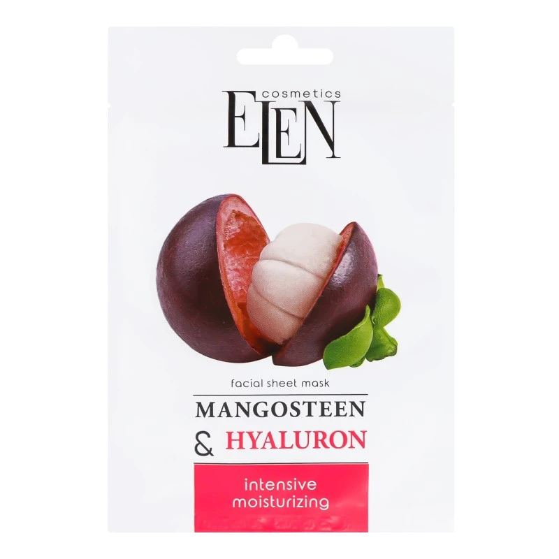 Маска для обличчя тканинна Mangosteen&amp;Hyaluron Elen Cosmetics, 25мл