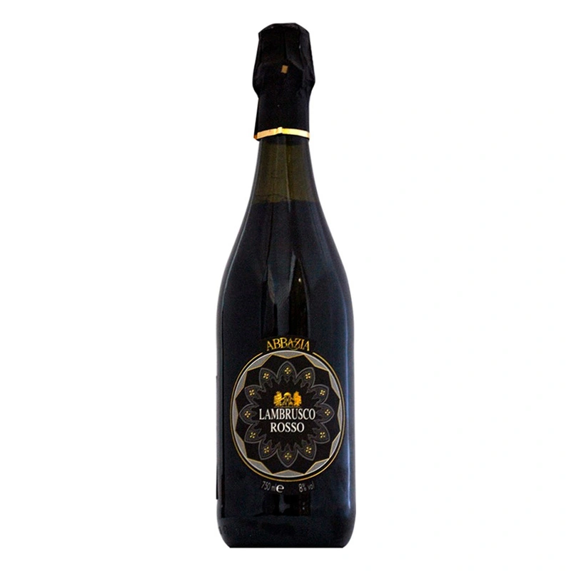 Вино ігристе червоне напівсухе Lambrusco Rosso Abbazia, 0,75 л