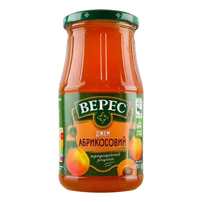Консервований джем Абрикосовий Верес, 620 г