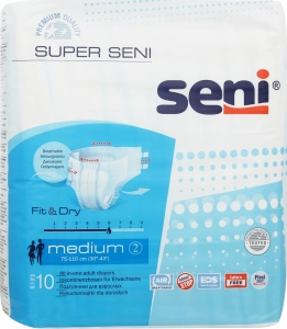 Підгузки для дорослих Super Medium Seni, 10 шт/уп.