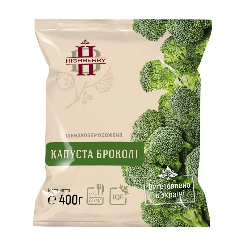 Капуста броколі швидкозаморожена Highberry м/у 400г