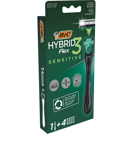 Станок для гоління чоловічий Flex 3 Hybrid  з 4 змінними картриджами Bic