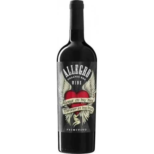 Вино червоне сухе Primitivo Allegro Organic Mare Magnum, 0.75 л