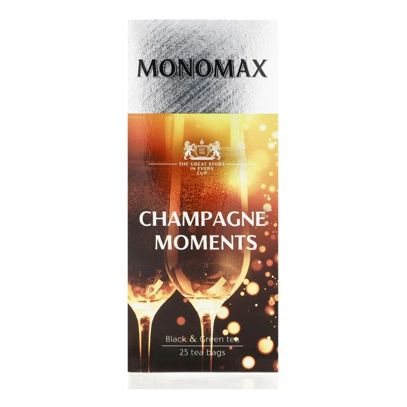 Чай пакетований чорний та зелений Champagne moments Monomax, 25 шт/уп.