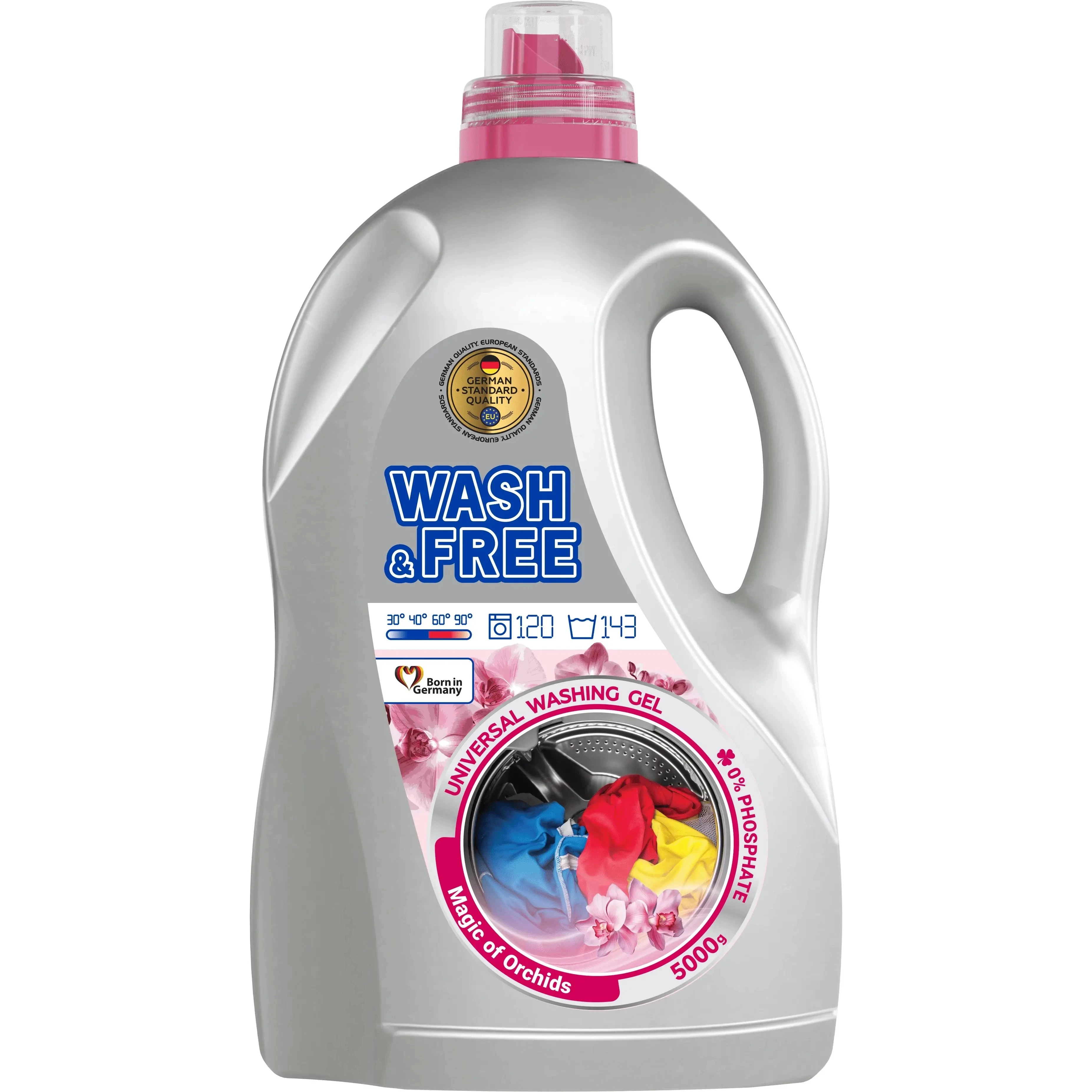 Гель для прання універсальний Магія орхідей Wash&amp;Free, 5 кг