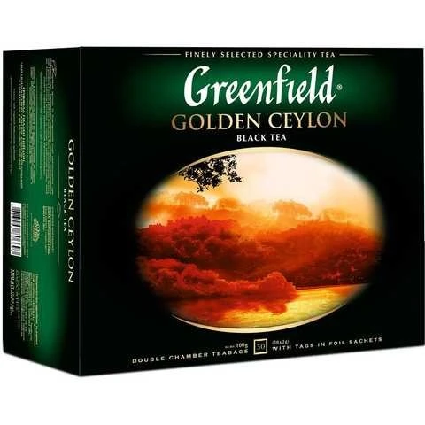 Чай пакетований чорний Golden Ceylon Greenfield, 50 шт/уп.