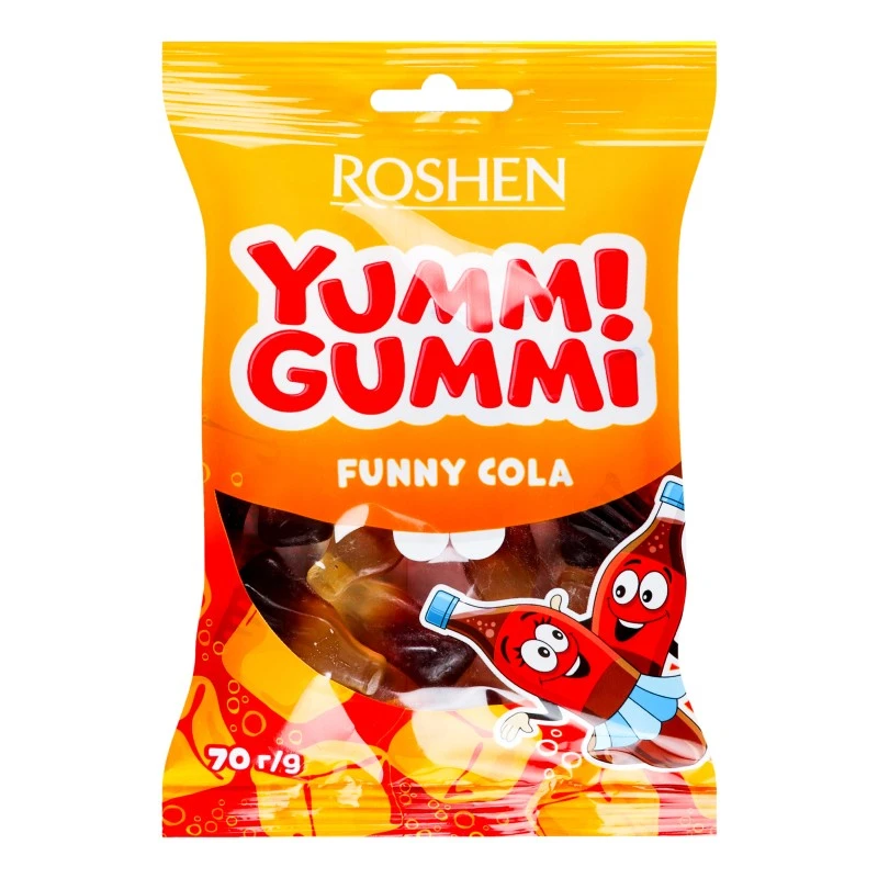 Цукерки желейні Funny Cola Yummi Gummi Roshen, 70 г