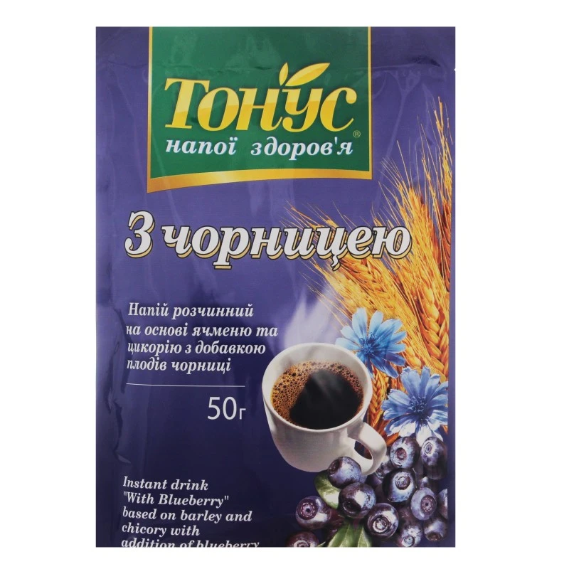 Напій розчинний з чорницею Тонус, 50 г