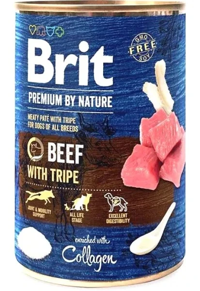 Корм для собак яловичина з кишками Premium by Nature з/б Brit, 400 г