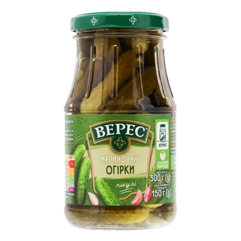 Мариновані огірки Верес, 300 г