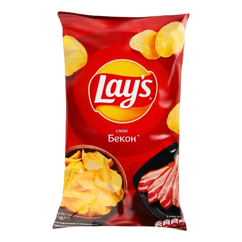 Чіпси зі смаком бекону Lay&#039;s, 120 г