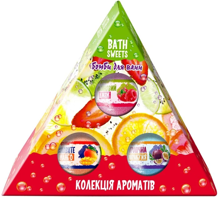 Набір Бомбочок для ванни Rainbow Колекція ароматів Аква Шайн Bath Sweets, 300 г