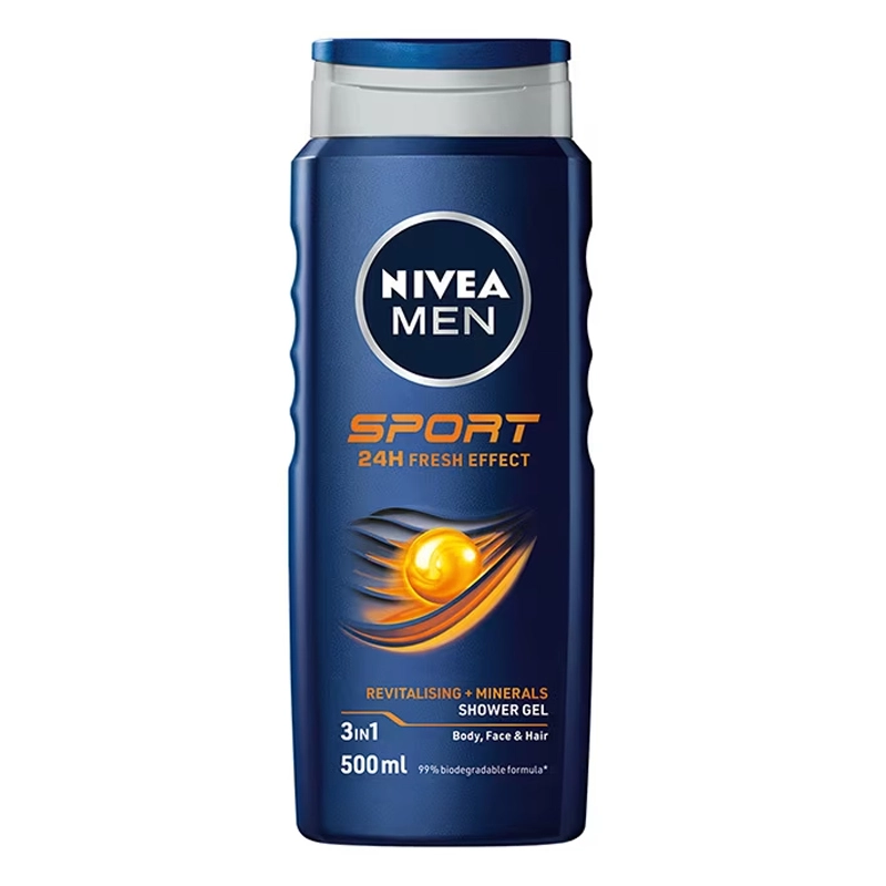 Гель для душу 3 в 1 для тіла, обличчя та волосся Sports men Nivea, 500 мл