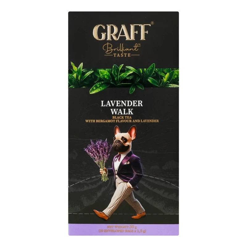 Чай пакетований чорний Lavender walk Graff, 20 шт/уп.